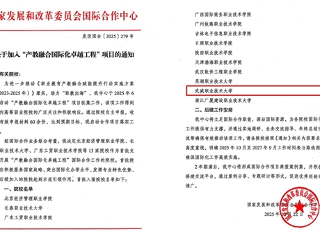 武威職業(yè)技術(shù)大學成功入選國家“產(chǎn)教融合國際化卓越工程”項目